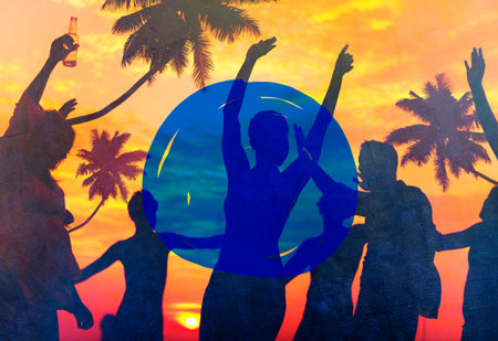 Vacation Summer Holidays Blue Marker COncept