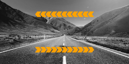 Copy Space Line Stripe Arrow Label Concept