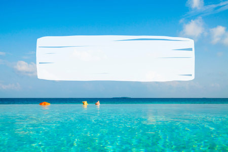 Infinity pool in Maldives.
