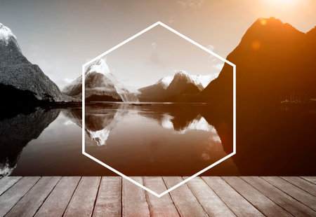 Hexagon Icon Frame Symbol Copy Space Concept