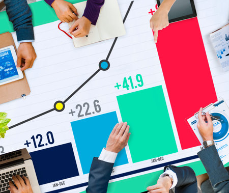 Statistics Data Analysis FInance Success Concept