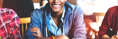 African Descent Man Student University Young Cheerful Concept
