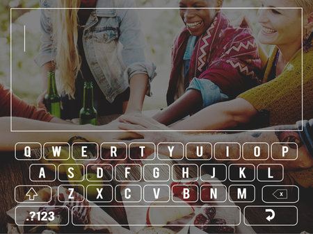 Keyboard Connection Communication Online Searching Concept