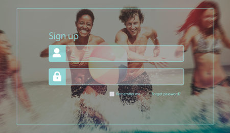 Sign Up Registration Password Privacy Security Concept