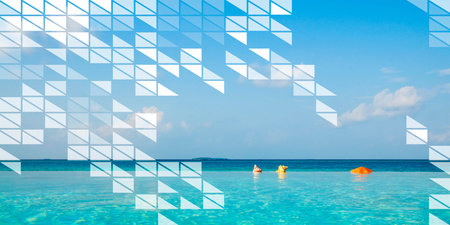 Polygon Shape Mosaic Design Abstract Transparent Concept