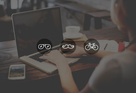 Lifestyle Cool Trend Icon Illustration Concept