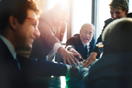 Business Team Support Join Hands Concept