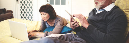 Couple Bonding Relationship Leisure Digital Device Concept