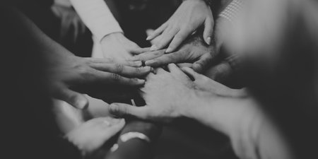 Team Teamwork Join Hands Partnership Concept