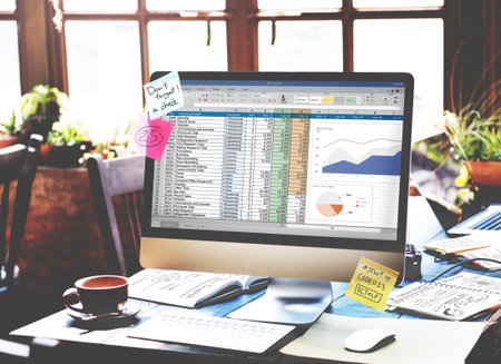 Financial Planning Accounting Report Spreadsheet Concept