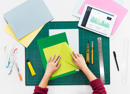 Office Station Workplace Stationery Job Concept