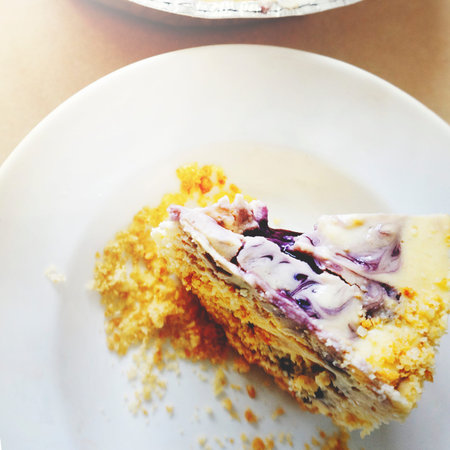 Blueberry Cheese Cake Dessert Bakery Concept