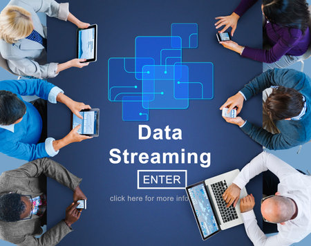 Data Streaming Online Web Media Concept