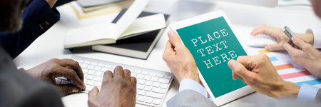 Business People Meeting Teamwork Drop Image Here Copy Space Concept