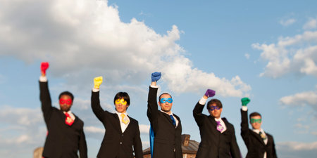 Superhero Achievement Conquering Lerdership Concept