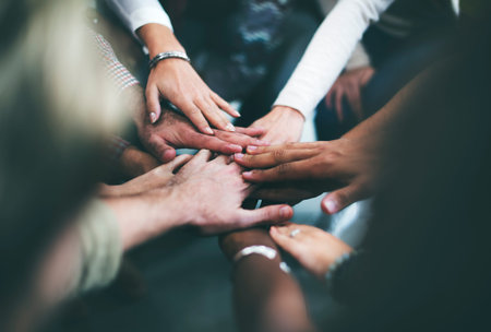 Teamwork Join Hands Support Together Concept