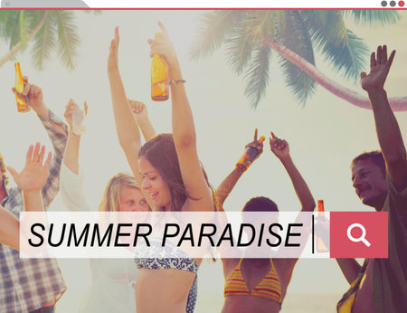 Summer Paradise Search Website Beach Concept