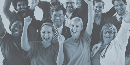 Business Team Success Achievement Arm Raised Concept