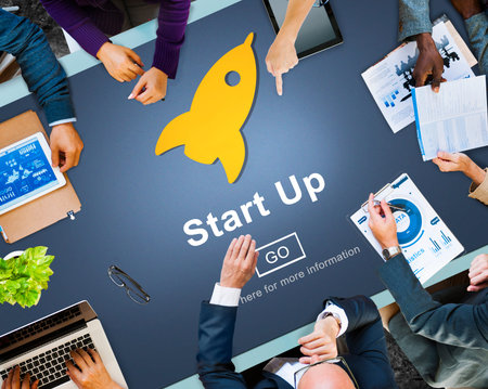Start up Launch Homepage New Business Concept