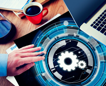 Technology Digital Network Cog Teamwork Concept