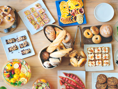 Bread Bagel Assortment Bake Grain Flour Lemon Concept