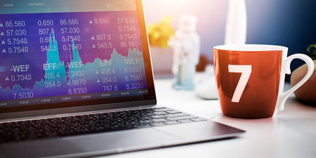 Stock Exchange Data Investment Workplace Concept