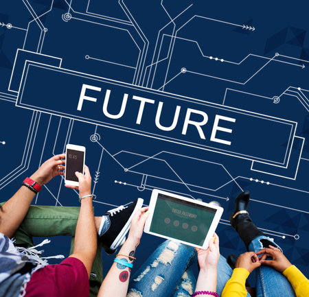 Future Technology Circuit Board Online Concept