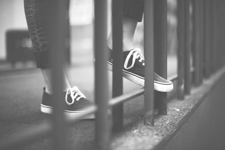 Street Style Wearing Youth Culture Shoes Concept