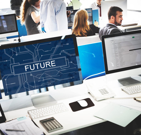Future Technology Circuit Board Online Concept