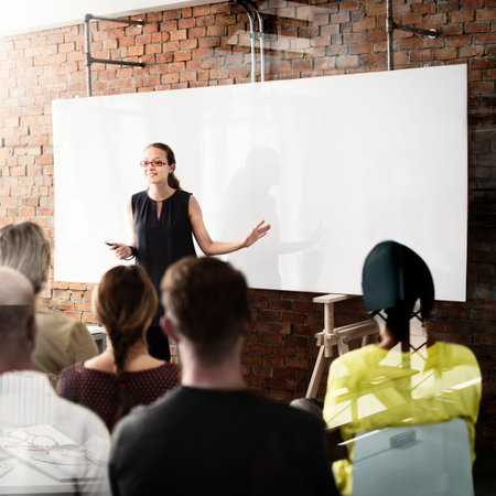 Speaker Seminar Corporate Business Meeting Concept