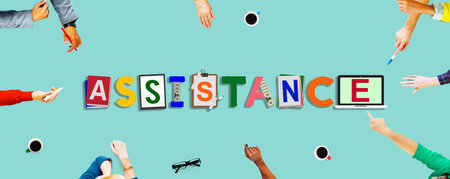 Assistance Aid Help Charity Word Design Concept