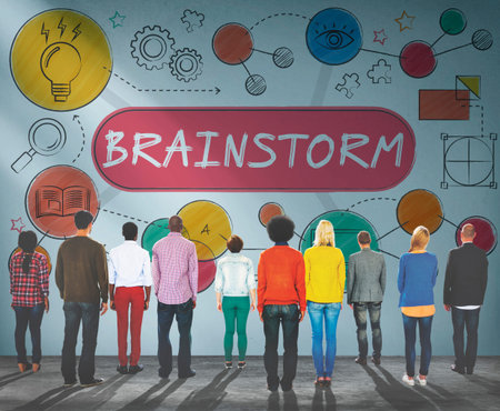 Brainstorm Ideas Creativity Process Diagram Concept