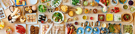 Food Buffet Catering Dining Eating Party Sharing Concept