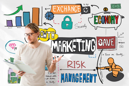 Marketing Economy Commercial Digital Growth Concept