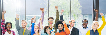 Group of People Community Celebration Success Concept