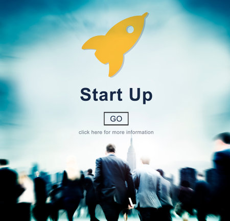 Start up Launch Homepage New Business Concept