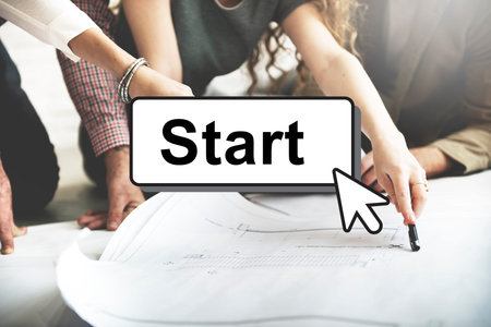 Start Starter Begin Build Launch Motivate First Concept