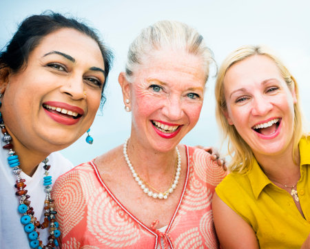 Diverse Neighbors Drinking Party Concept