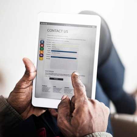 Businessman Using Digital Tablet Technology Concept