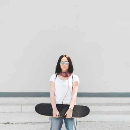 Funky Fresh Hipster Enjoyment Skateboarding Concept