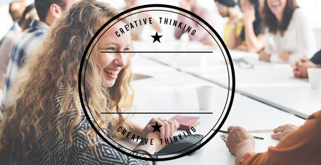 Creative Thinking Banner Badge Label Concept