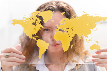 Businesswoman Global Commercial Enterprise Concept