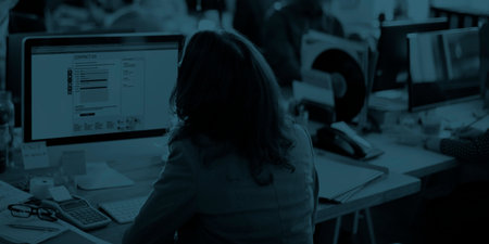 Businesswoman Digital Device Computer Monitor Concept