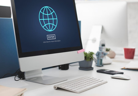 Enter Internet Computer Privacy System Protection Concept