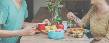Couple Eating Food Feeding Sweet Concept
