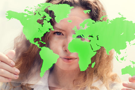 Businesswoman Global Commercial Enterprise Concept