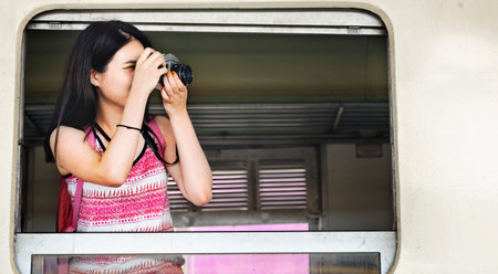 Girl Adventure Hangout Traveling Holiday Photography Concept