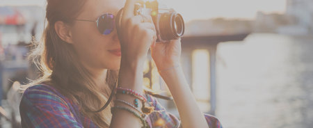 Girl Adventure Hangout Traveling Holiday Photography Concept