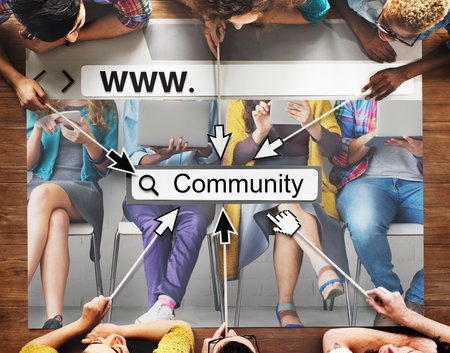 Community Group Website Web Page Online Technology Concept