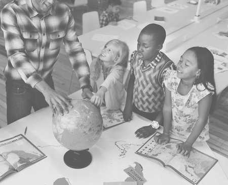 Students Geography Learning Classroom Concept